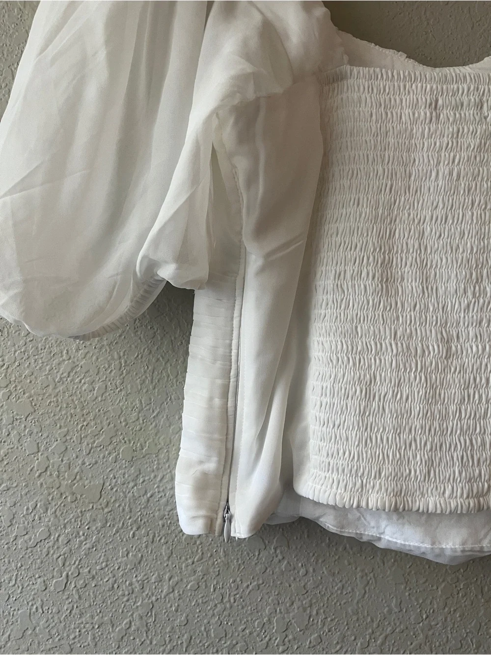 Abercrombie & Fitch Milkmaid White Puff Sleeve Square Neck Blouse Medium